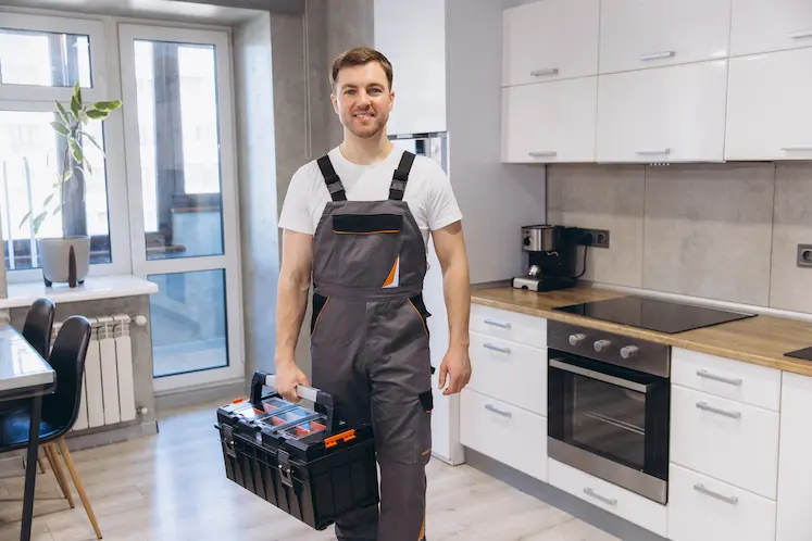 Local tradesperson visiting a property in Manchester